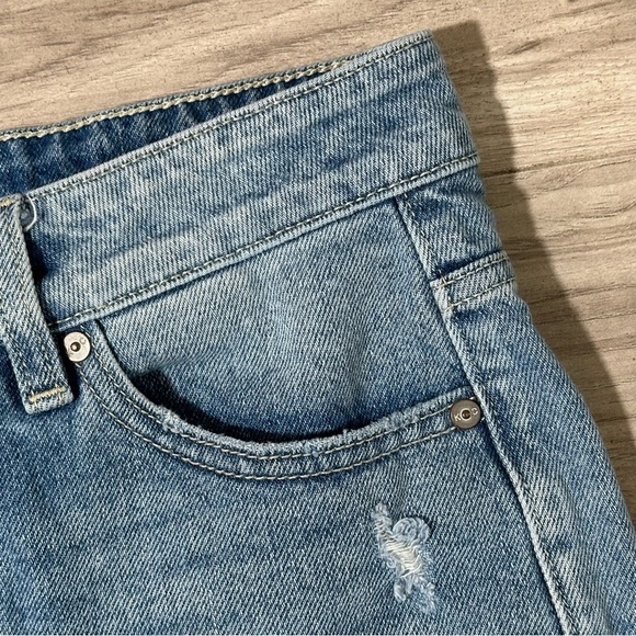 KANCAN KC9206M High Rise Frayed Distressed Cut Off Cotton Jean Shorts S - Picture 8 of 15